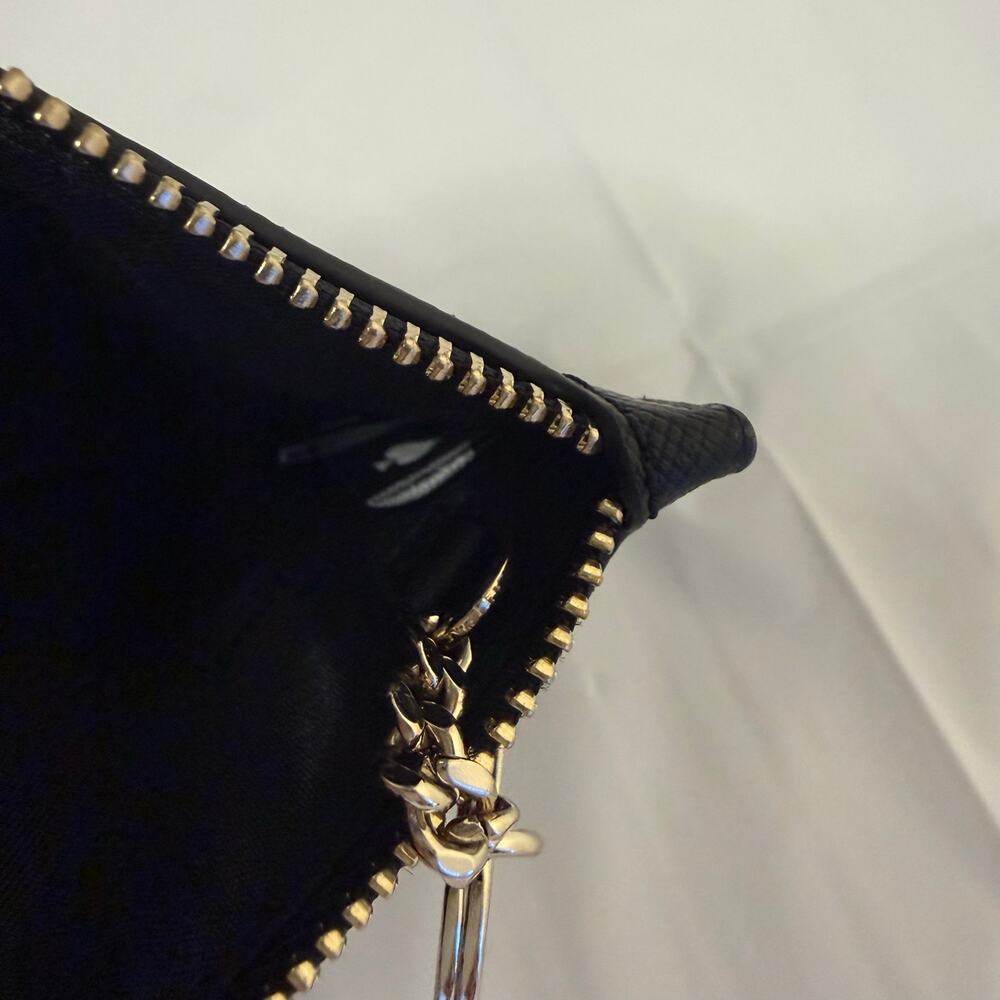 Kate Spade Black Leather Wristlet Card Holder Wallet - Picture 4 of 8